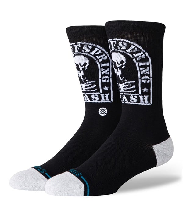 STANCE スタンス ソックス 靴下 THE OFFSPRINGコラボモデル SMASHED CREW A556A25SMA#BLK