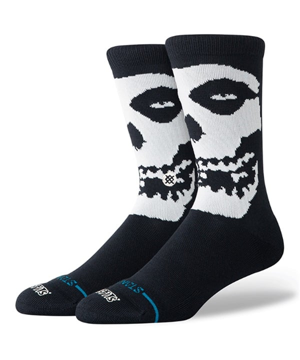 STANCE スタンス ソックス 靴下 MISFITS ミスフィッツ コラボモデル BEWARE CREW A555C25BEW#BLK