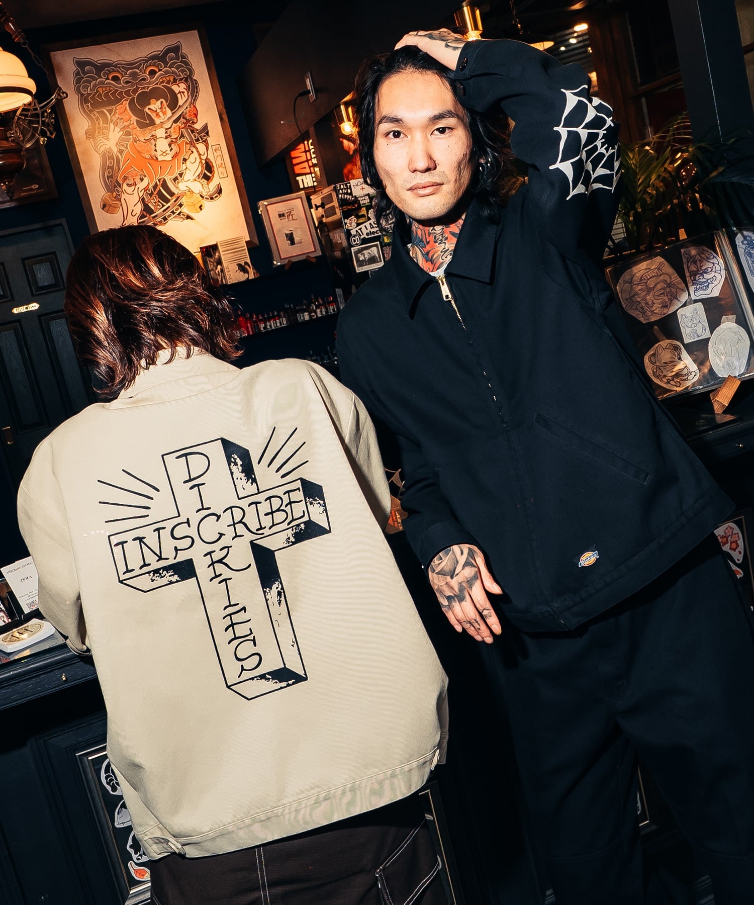 Dickies ディッキーズ ジャケット メンズ INSCRIBE TATTOO コラボモデル MS X INS CROSS PRINT JK 81560400(0003-M)