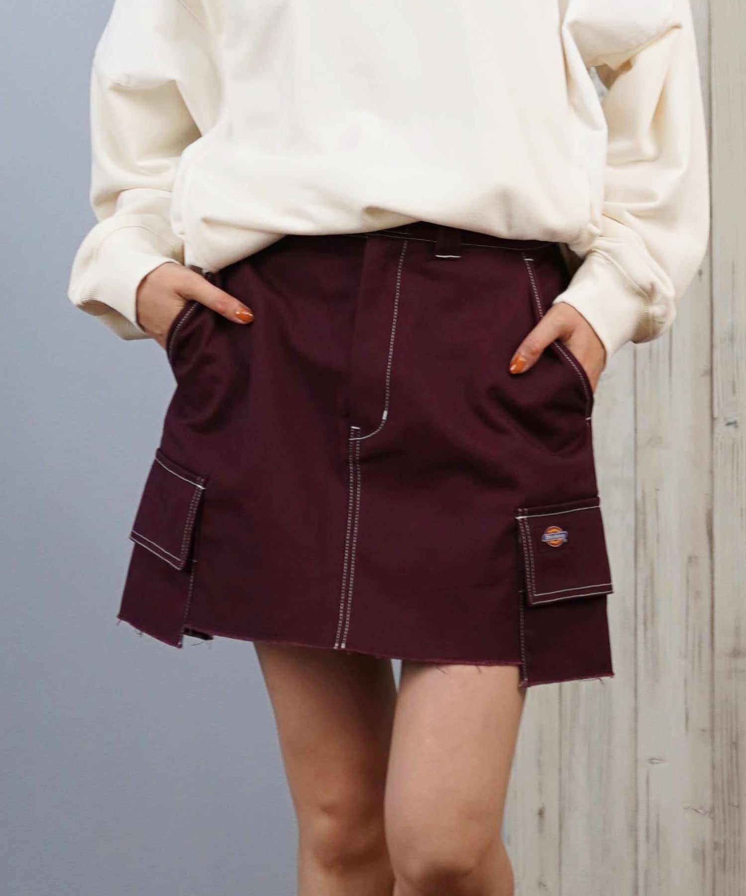 Dickies ディッキーズ スカート レディース カーゴ ミニスカート ステッチ ミニスカ 81461500(0069-S)