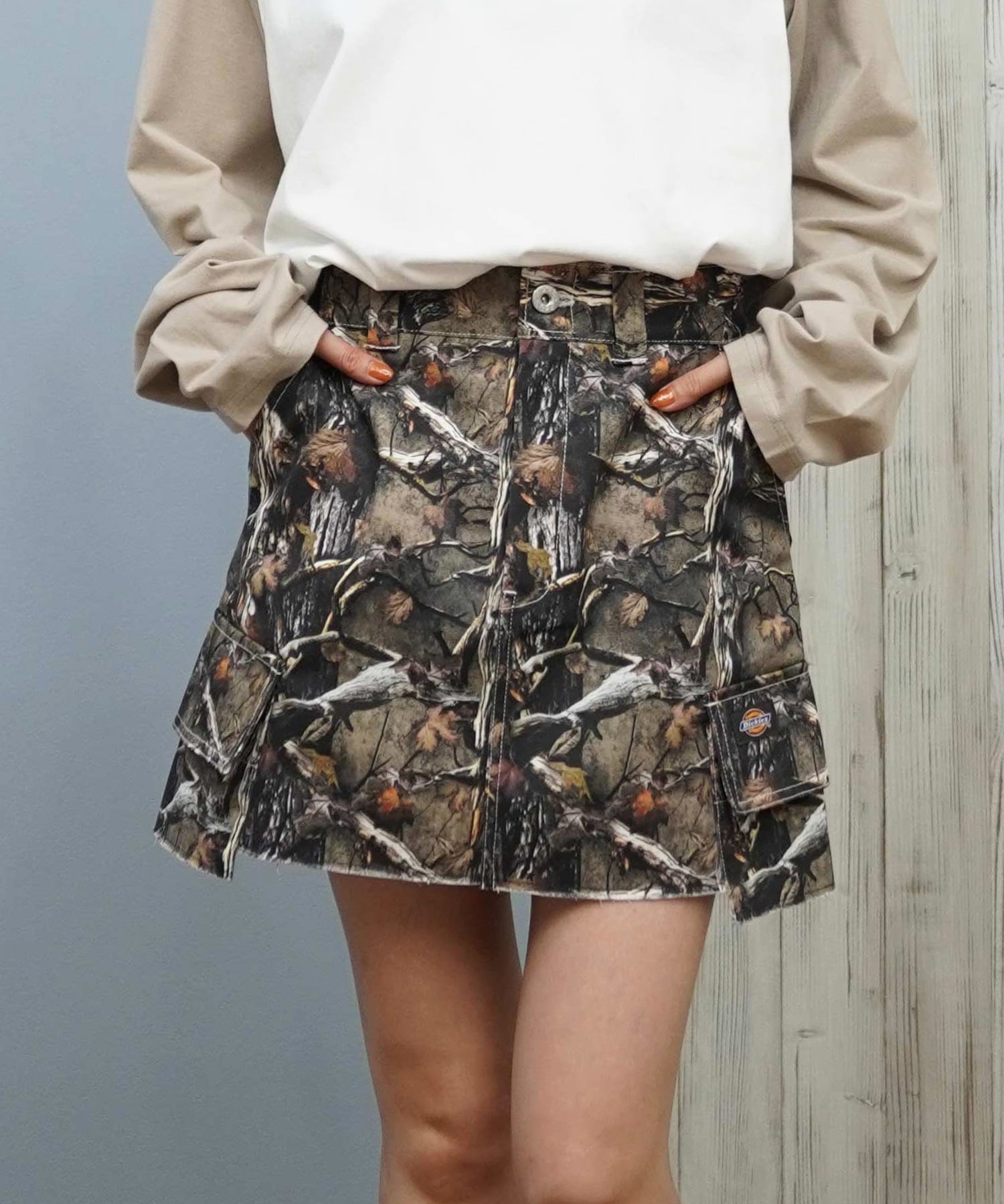 Dickies ディッキーズ スカート レディース カーゴ ミニスカート ステッチ ミニスカ 81461500(0036-S)