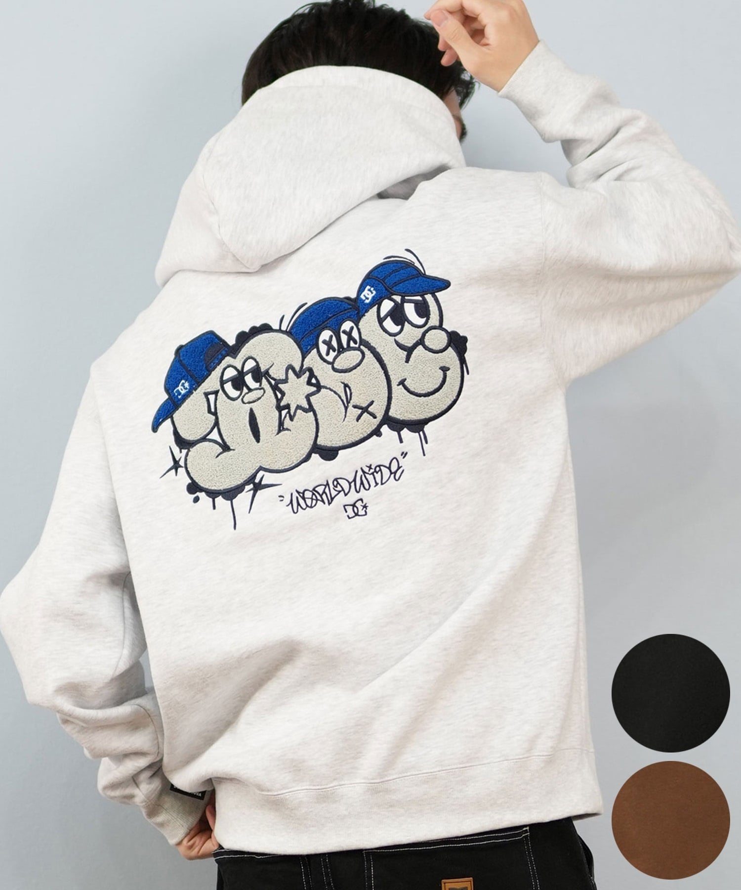 DC ディーシー プルオーバー パーカー メンズ バックプリント 25 SK CREW PH パーカー DPO254041(BLK-M)