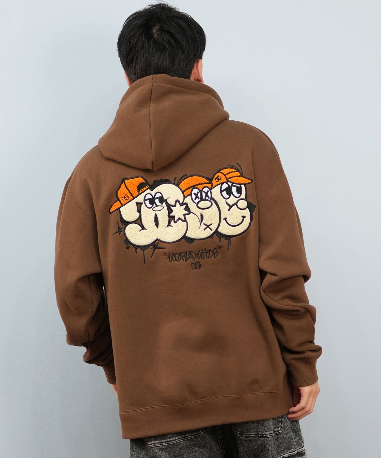 DC ディーシー プルオーバー パーカー メンズ バックプリント 25 SK CREW PH パーカー DPO254041(BRN-M)