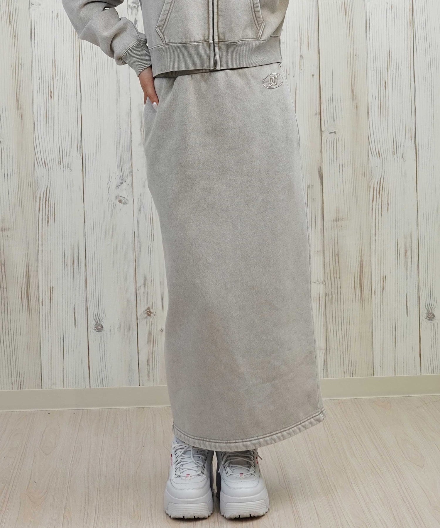 DC ディーシー スカート レディース ロングスカート 裏起毛 スウェットスカート LSK254306(BES-M)