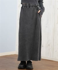 DC ディーシー スカート レディース ロングスカート リブ スリット LSK254318M ムラサキスポーツ限定(BKS-M)