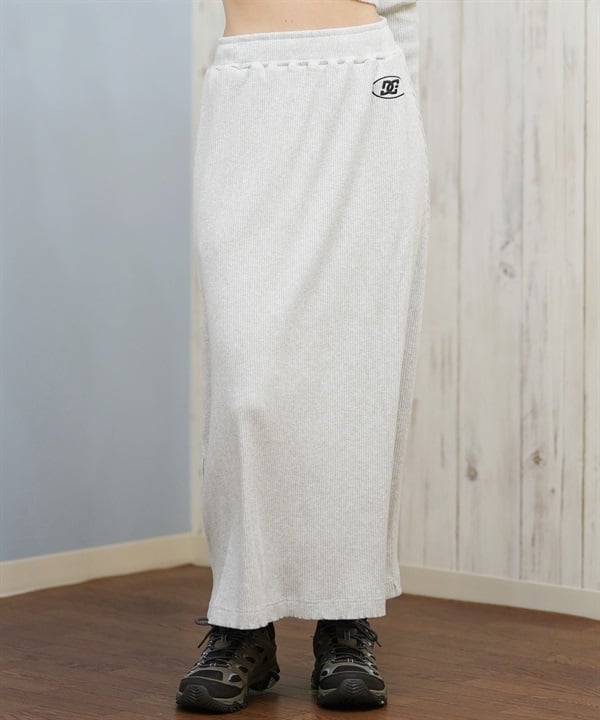 DC ディーシー スカート レディース ロングスカート リブ スリット LSK254318M ムラサキスポーツ限定