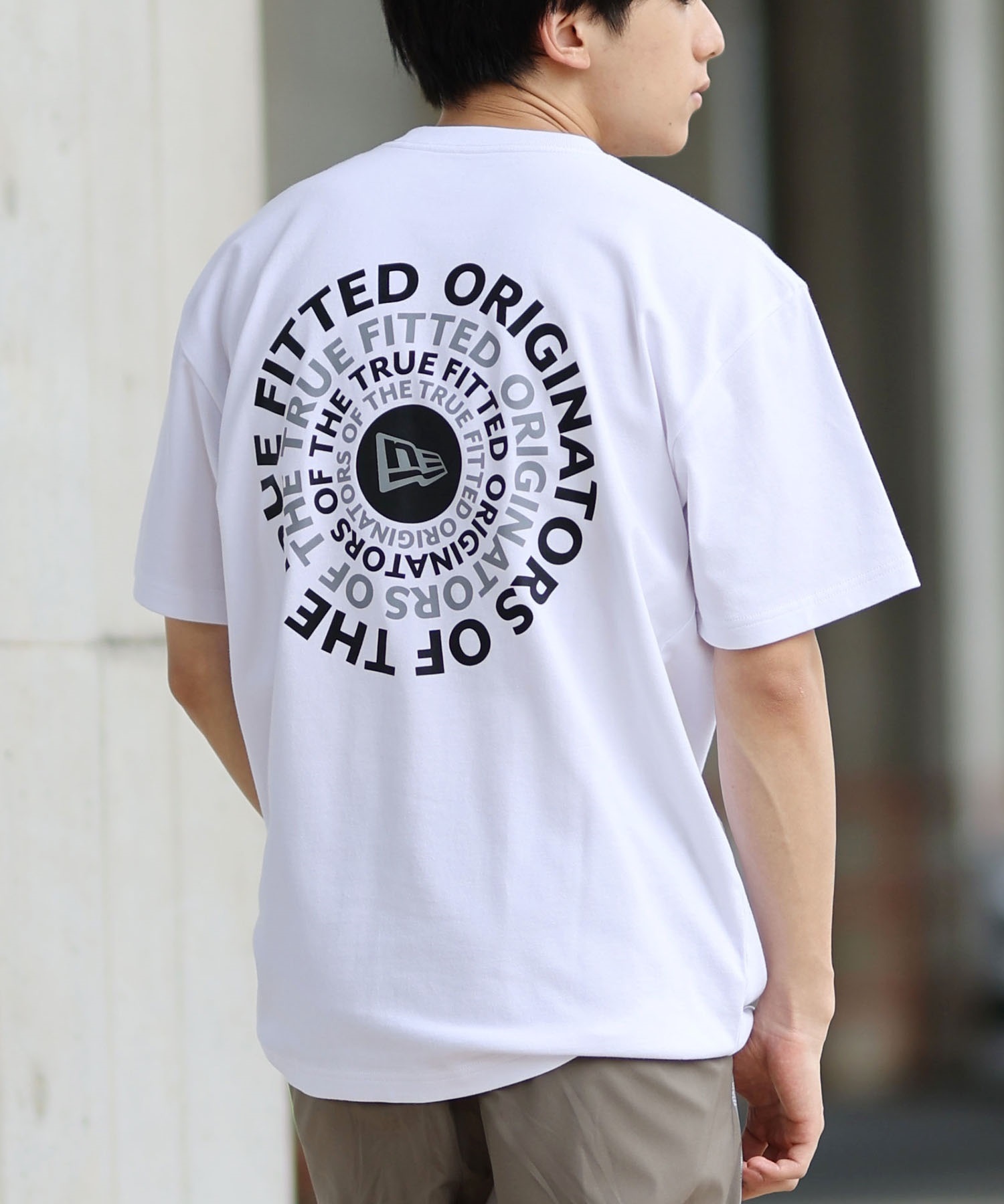 NEW ERA ニューエラ 半袖 Tシャツ メンズ ロゴ バックプリント Circle OOTTF 14410110(WT-M)