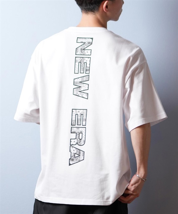 NEW ERA ニューエラ 半袖 Tシャツ メンズ バックプリント オーバーサイズ 吸水速乾 14670925 ムラサキスポーツ限定