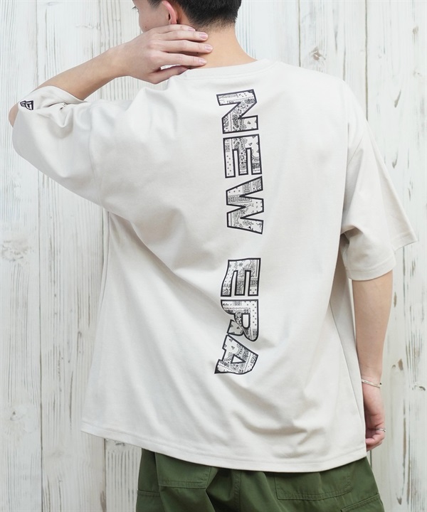 NEW ERA ニューエラ 半袖 Tシャツ メンズ バックプリント オーバーサイズ 吸水速乾 14670926 ムラサキスポーツ限定