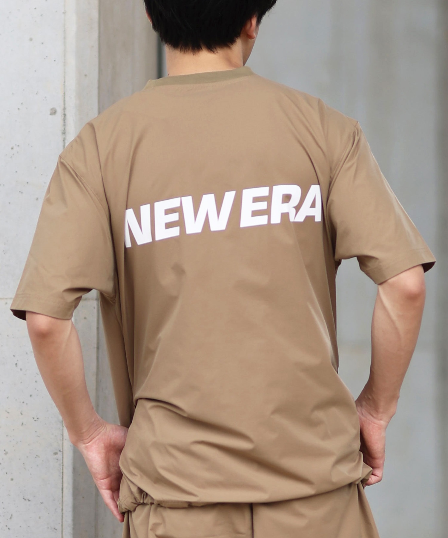 NEW ERA ニューエラ ラッシュガード メンズ 半袖 Tシャツ バックプリント 水陸両用 ユーティリティ UVカット 吸汗速乾 セットアップ対応 14391949(BE-M)