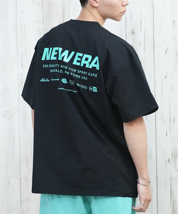 NEW ERA ニューエラ ラッシュガード 半袖 メンズ Tシャツ バックプリント 水陸両用 ユーティリティ UVカット 14670959