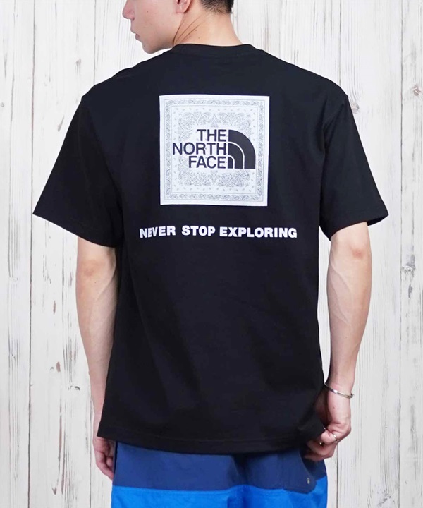 THE NORTH FACE ザ・ノース・フェイス 半袖 Tシャツ メンズ ショートスリーブバンダナスクエアロゴティー NT32446