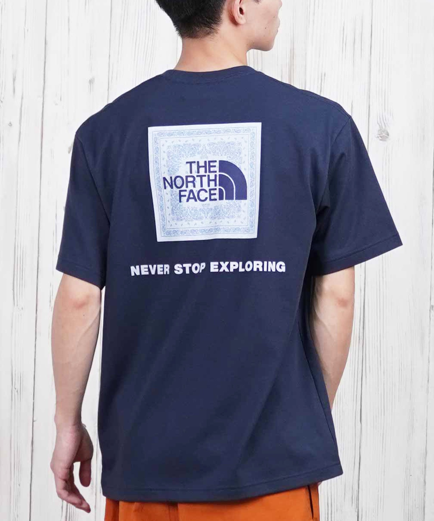 THE NORTH FACE ザ・ノース・フェイス 半袖 Tシャツ メンズ ショートスリーブバンダナスクエアロゴティー NT32446(UN-S)