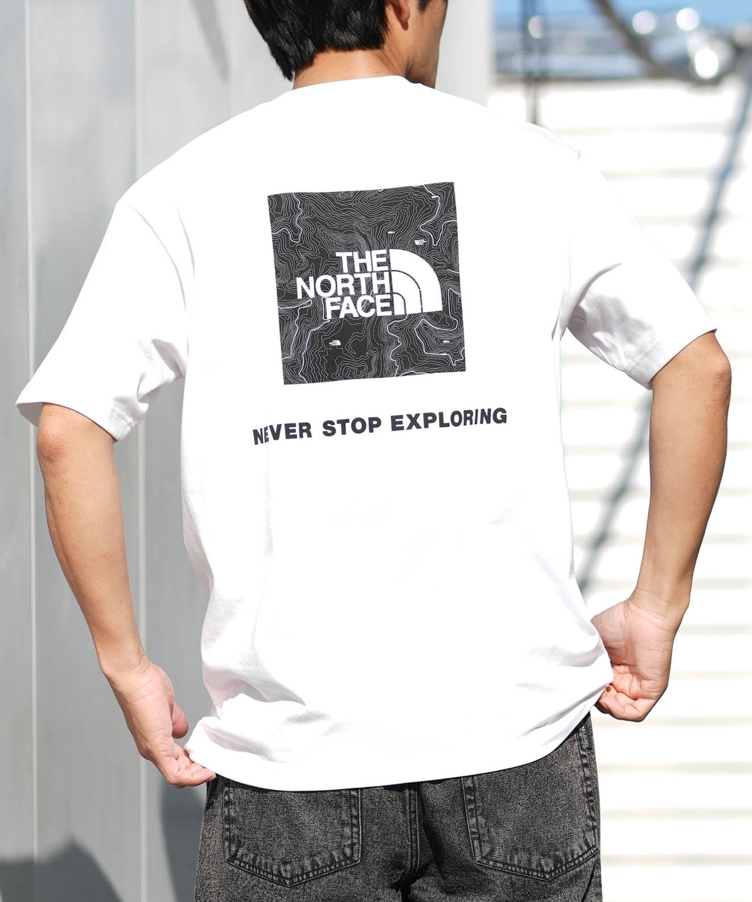 THE NORTH FACE ザ・ノース・フェイス 半袖 Tシャツ メンズ ショートスリーブバックスクエアートラバースロゴティー NT32543(W-S)