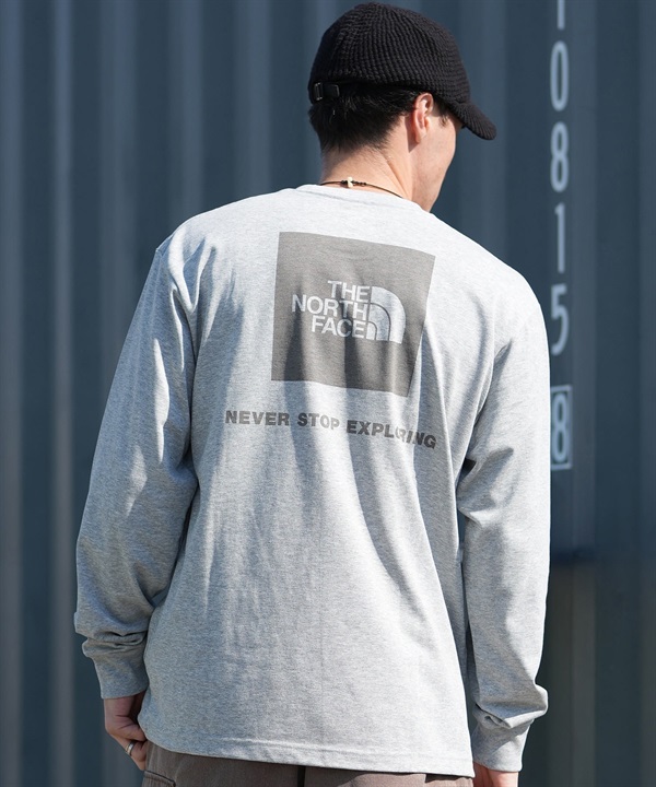 THE NORTH FACE ザ・ノース・フェイス 長袖 Tシャツ ロンT メンズ ロゴ ロングスリーブバックスクエアロゴティー NT32442