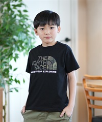 THE NORTH FACE ザ・ノース・フェイス Tシャツ キッズ 半袖 UVカット ショートスリーブカモロゴティー NTJ32359(KK-130cm)