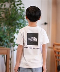 THE NORTH FACE ザ・ノース・フェイス Tシャツ キッズ 半袖 ショートスリーブバックスクエアロゴティー NTJ32538(W-130cm)