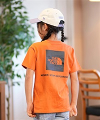 THE NORTH FACE ザ・ノース・フェイス Tシャツ キッズ 半袖 ショートスリーブバックスクエアロゴティー NTJ32538(IB-130cm)