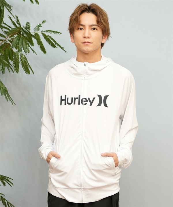 Hurley ハーレー 水着 ラッシュガード ジップアップ パーカー メンズ UVカット ロゴ シンプル MSRG251010
