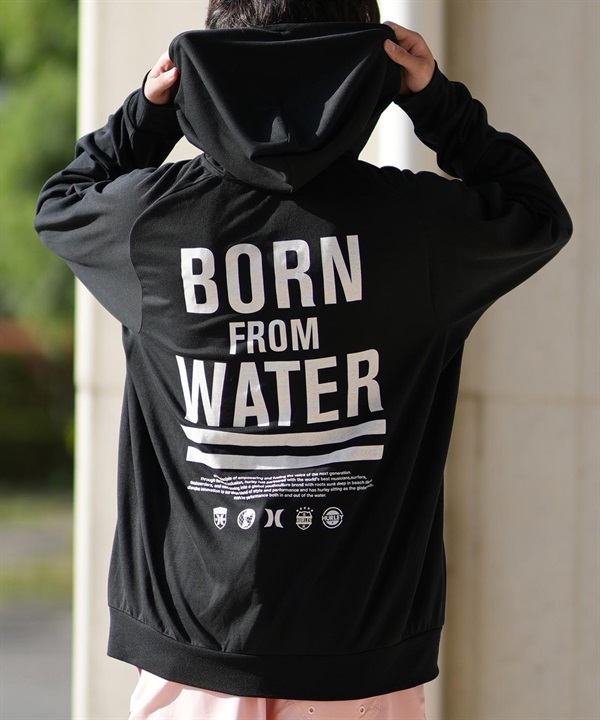 Hurley ハーレー 水着 ラッシュガード 長袖 ジップアップ パーカー メンズ バックプリント 水陸両用 吸水速乾 UVカット MUFZ251015