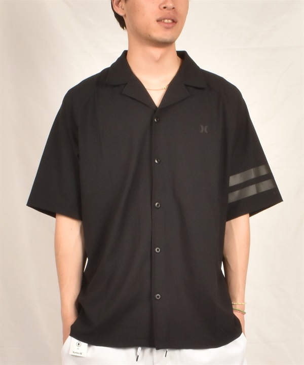 Hurley ハーレー 水着 ラッシュガード 半袖 シャツ メンズ ワンポイント ロゴ 水陸両用 撥水 吸水速乾 MUWV251091