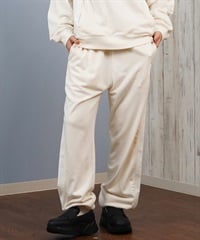 Hurley ハーレー ロングパンツ レディース スウェット ライン ウエストゴム 異素材ミックス セットアップ対応 TERRY CDR SWITCHING PANTS WCFB252024(OWHT-M)