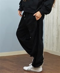 Hurley ハーレー ロングパンツ レディース スウェット ライン ウエストゴム 異素材ミックス セットアップ対応 TERRY CDR SWITCHING PANTS WCFB252024(BLK-M)