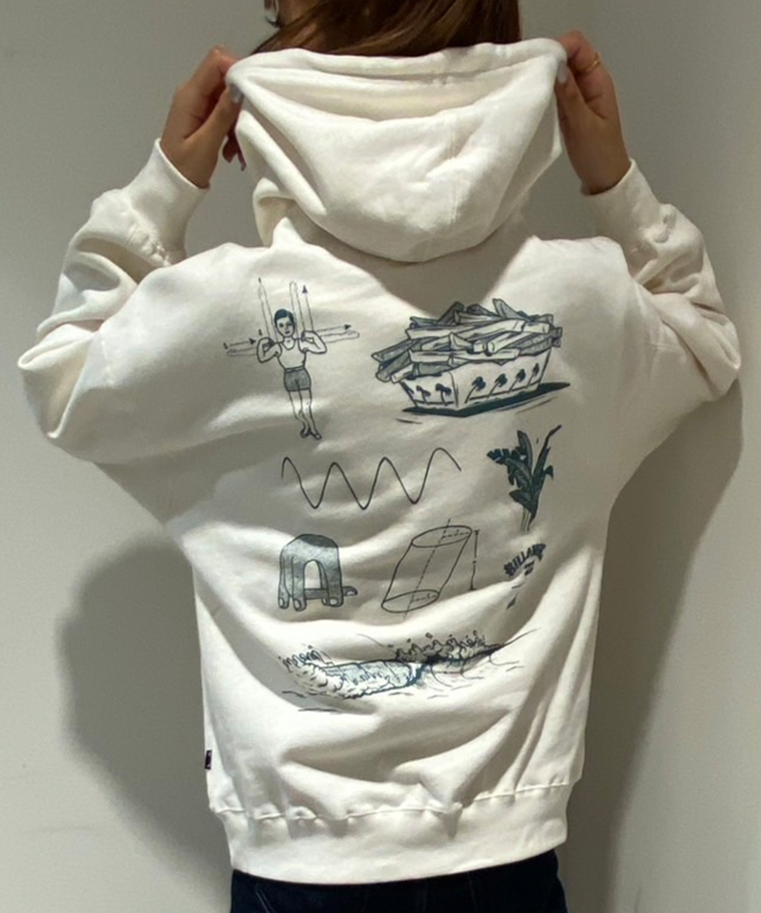 BILLABONG ビラボン パーカー プルオーバー レディース スウェット フーディー バックプリント 裏毛 BF013-013(OFW-M)