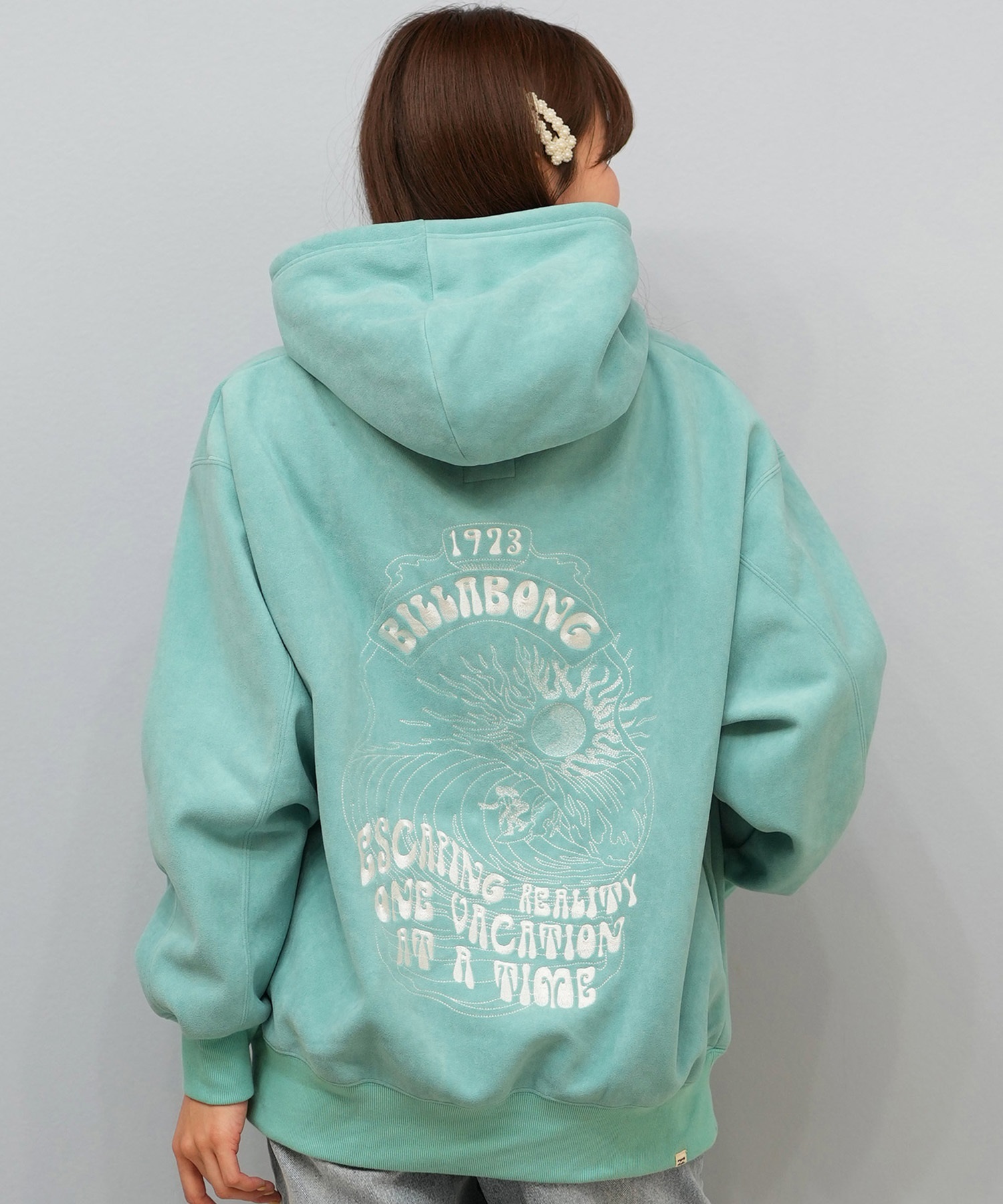 BILLABONG ビラボン プルオーバー パーカー レディース オーバーサイズ バックプリント BF014-015(BRB-M)