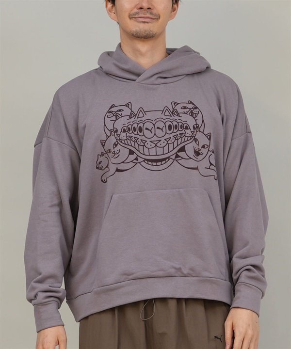 9月27日発売 PUMA プーマ × RIPNDIP リップンディップ コラボ メンズ ボクシー グラフィック フーディ プルオーバー パーカー 裏毛 632414