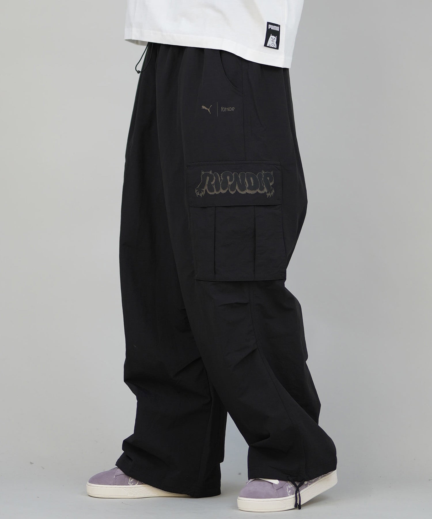 9月27日発売 PUMA プーマ × RIPNDIP リップンディップ コラボ メンズ エクストリーム カーゴパンツ ロングパンツ 632417(01-M)