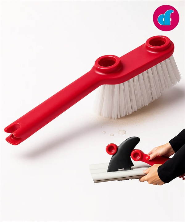 The Clean Fin クリーンフィン ブラシ フィン脱着ツール 栓抜き フィンキー付き サーフィン アウトドア ムラサキスポーツ