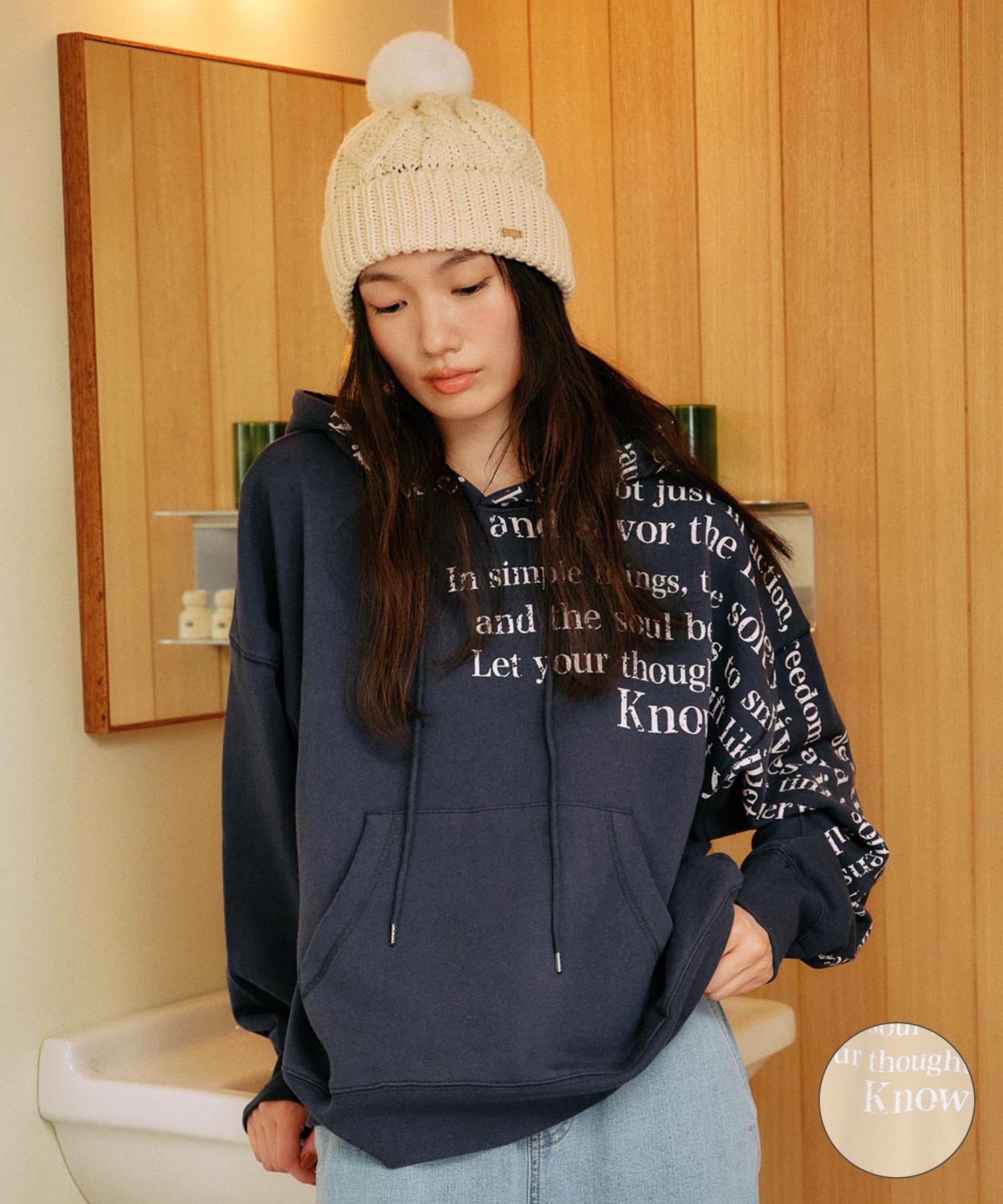 RIKKA FEMME リッカファム プルオーバー パーカー レディース スウェット フーディー ロゴ プリント 裏毛 RF25FW08(LBE-FREE)