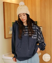 RIKKA FEMME リッカファム プルオーバー パーカー レディース スウェット フーディー ロゴ プリント 裏毛 RF25FW08(LBE-FREE)