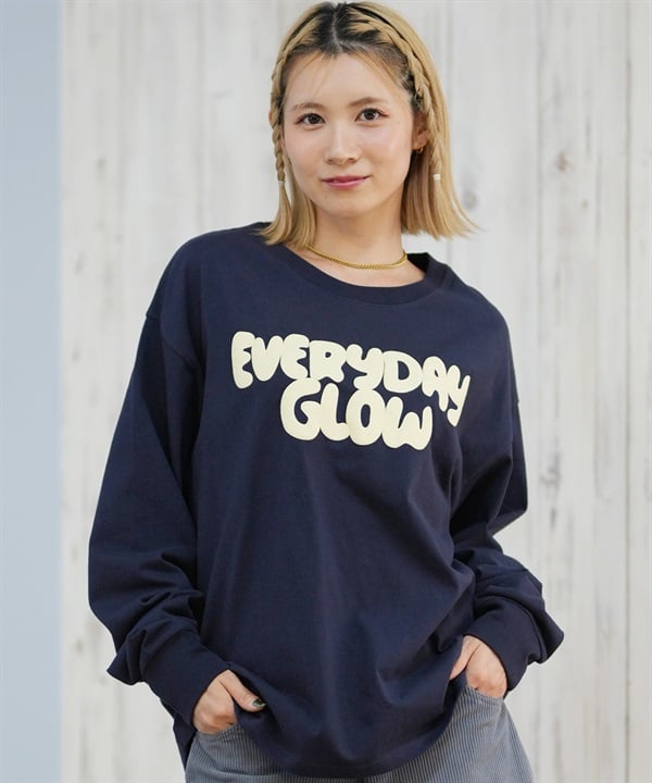 RIKKA FEMME リッカファム 長袖 Tシャツ ロンT レディース 発泡プリント RF25FW01