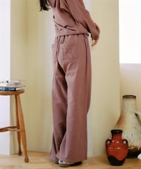 RIKKA FEMME リッカファム ロングパンツ レディース スウェットパンツ ポケット デザイン 裏毛 セットアップ対応 RF25FW10(BRN-FREE)