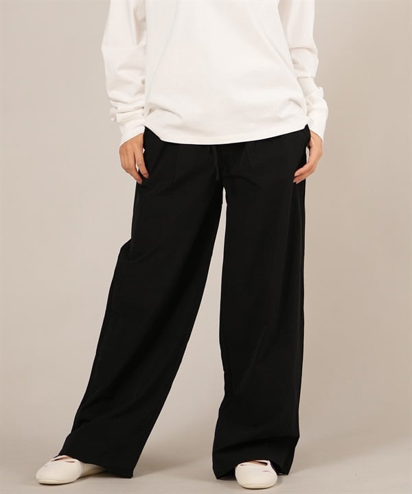 RIKKA FEMME リッカファム ロングパンツ レディース イージーパンツ ダブルウエスト 速乾 UVカット レイヤー風パンツ RF25FW11