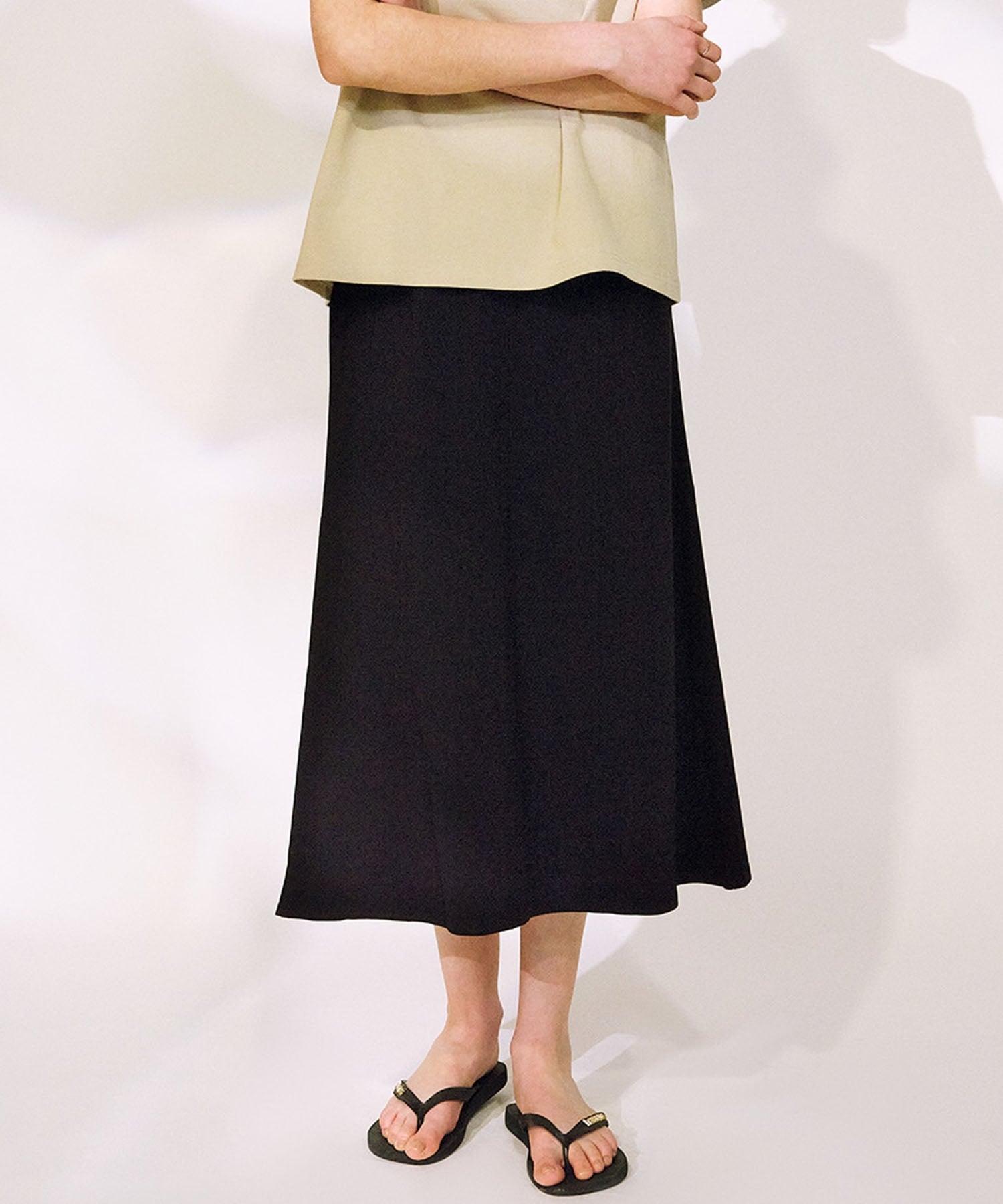 RIKKA FEMME リッカファム スカート レディース マーメイド風ポンチスカート RF25SS27(BLK-SM)