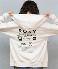 ROXY ロキシー ジップアップ パーカー レディース バックプリント ロゴ HISTORICAL LOGO ZIP HOODIE RZP254027(WHT-M)