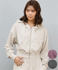 ROXY ロキシー ジップアップ パーカー レディース ウォッシュ加工 クロップド丈 ショート丈 セットアップ対応 YOLO ZIP RZP254034(BBK-S)