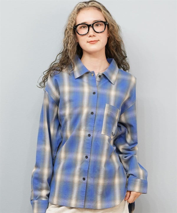 ROXY ロキシー 長袖 シャツ レディース チェック ロゴ LOOK UP シャツ RSH254045