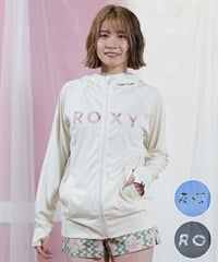 ROXY ロキシー ラッシュガード レディース パーカー ジップアップ 長袖 水陸両用 UVカット ARTSY FLORAL LOGO PARKA RLY251041(BLU-S)