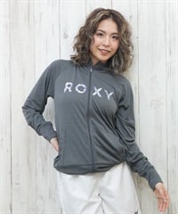 ROXY ロキシー ラッシュガード レディース パーカー ジップアップ 長袖 水陸両用 UVカット ARTSY FLORAL LOGO PARKA RLY251041(CHA-S)