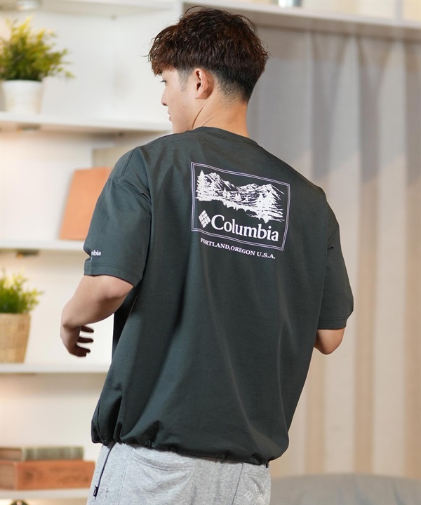 columbia コロンビア 半袖 Tシャツ メンズ 水陸両用 ユーティリティ UVケア PM0684 ムラサキスポーツ限定