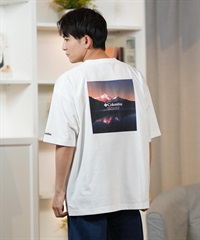 columbia コロンビア 半袖 Tシャツ メンズ バックプリント 吸湿速乾 PM0729 ムラサキスポーツ限定(100-S)