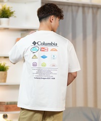 columbia コロンビア 半袖 Tシャツ メンズ バックプリント 吸湿速乾 PM0785 ムラサキスポーツ限定(125-M)