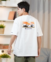 Columbia コロンビア 半袖 Tシャツ メンズ オーバーサイズTシャツ UVケア バックプリント PM4502 ムラサキスポーツ限定(100-S)