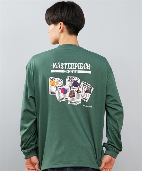 Columbia コロンビア 長袖 Tシャツ ロンT メンズ バックプリント 吸湿速乾 紫外線防止 FORTMORNING GRAPHIC L S T PM0578