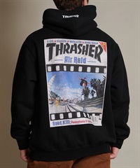 THRASHER スラッシャー プルオーバー パーカー メンズ スウェット フーディー バックプリント 裏起毛 254TH1PK066(BLK-M)