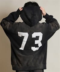 DEAR LAUREL ディアローレル プルオーバー パーカー メンズ 古着風 ヴィンテージ加工 D25F-1202 ムラサキスポーツ限定(BLK-M)